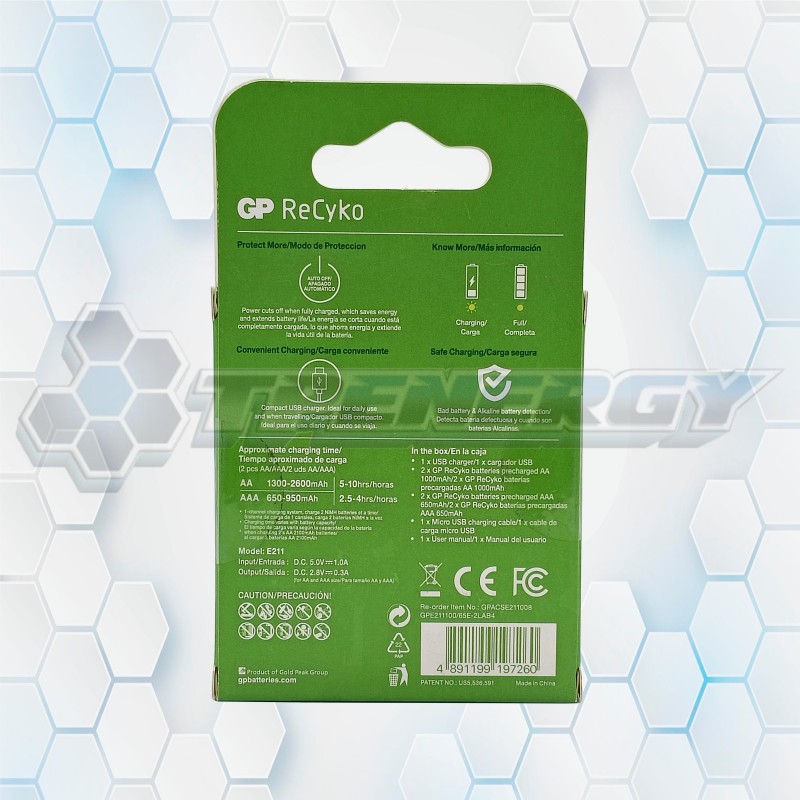 cargador gp e211 usb gp recyko Cargador GP E211 USB GP RECYKO