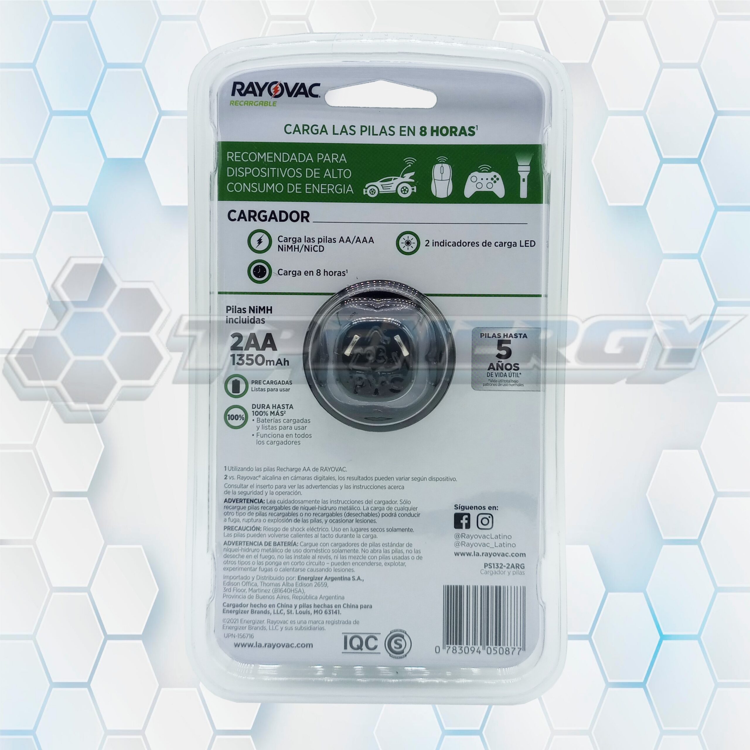 cargador de pilas recargables aa/aaa rayovac ps132 2arg Cargador De Pilas Recargables AA/AAA Rayovac PS132-2ARG