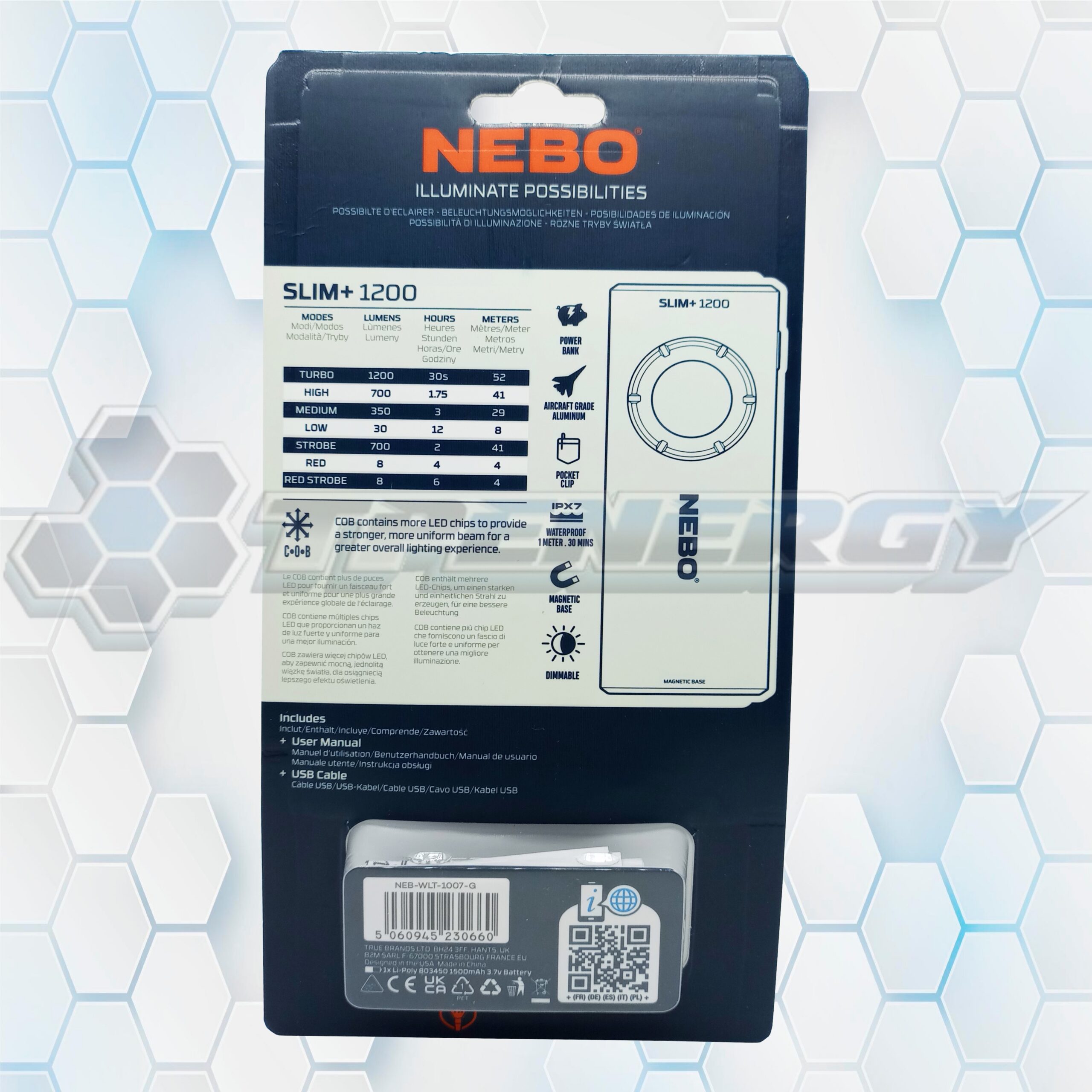 linterna de bolsillo recargable nebo slim +1200 lúmenes con power bank Linterna de Bolsillo Recargable NEBO Slim +1200 Lúmenes con Power Bank