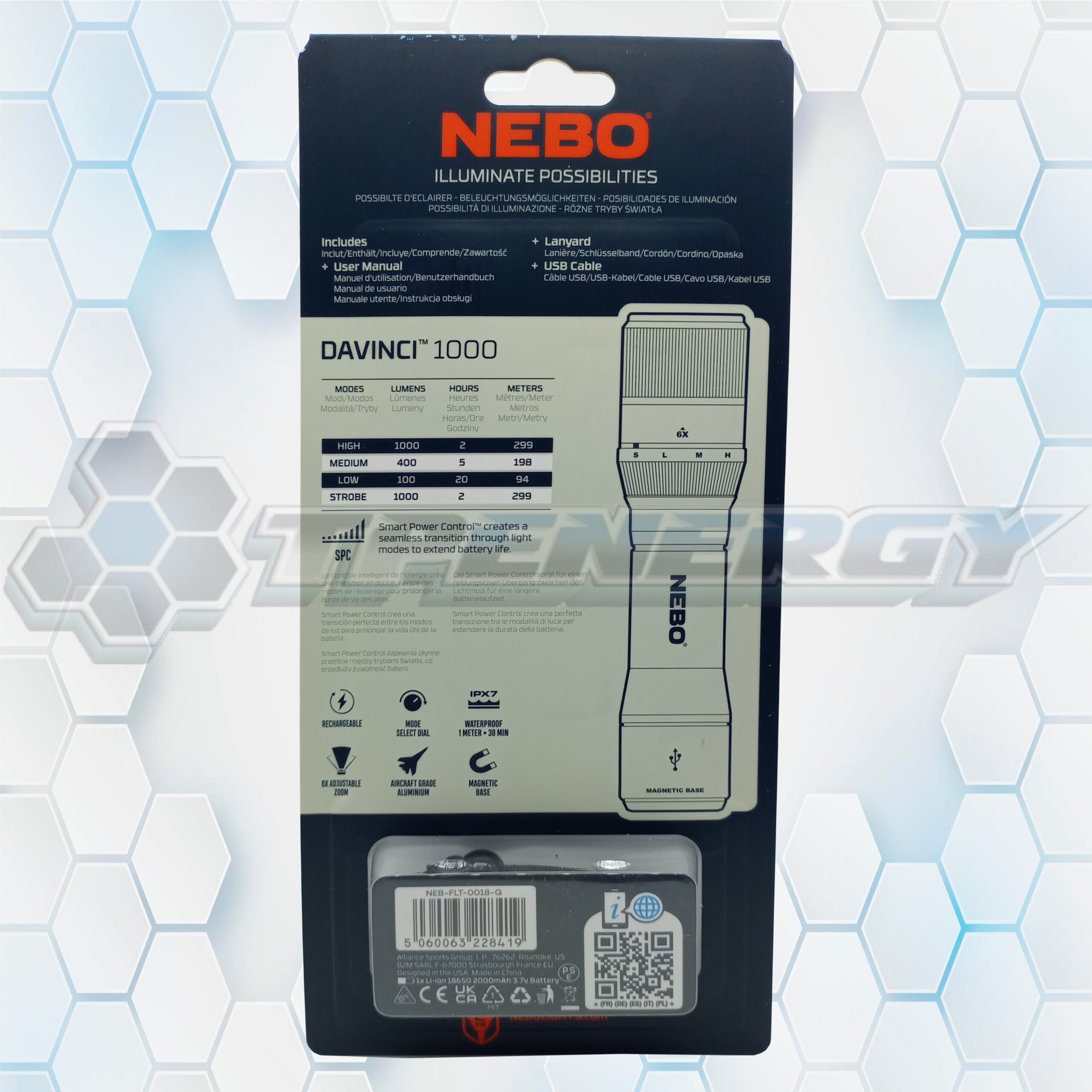 linterna de mano recargable nebo davinci 1000 lúmenes Linterna De Mano Recargable NEBO Davinci 1000 Lúmenes