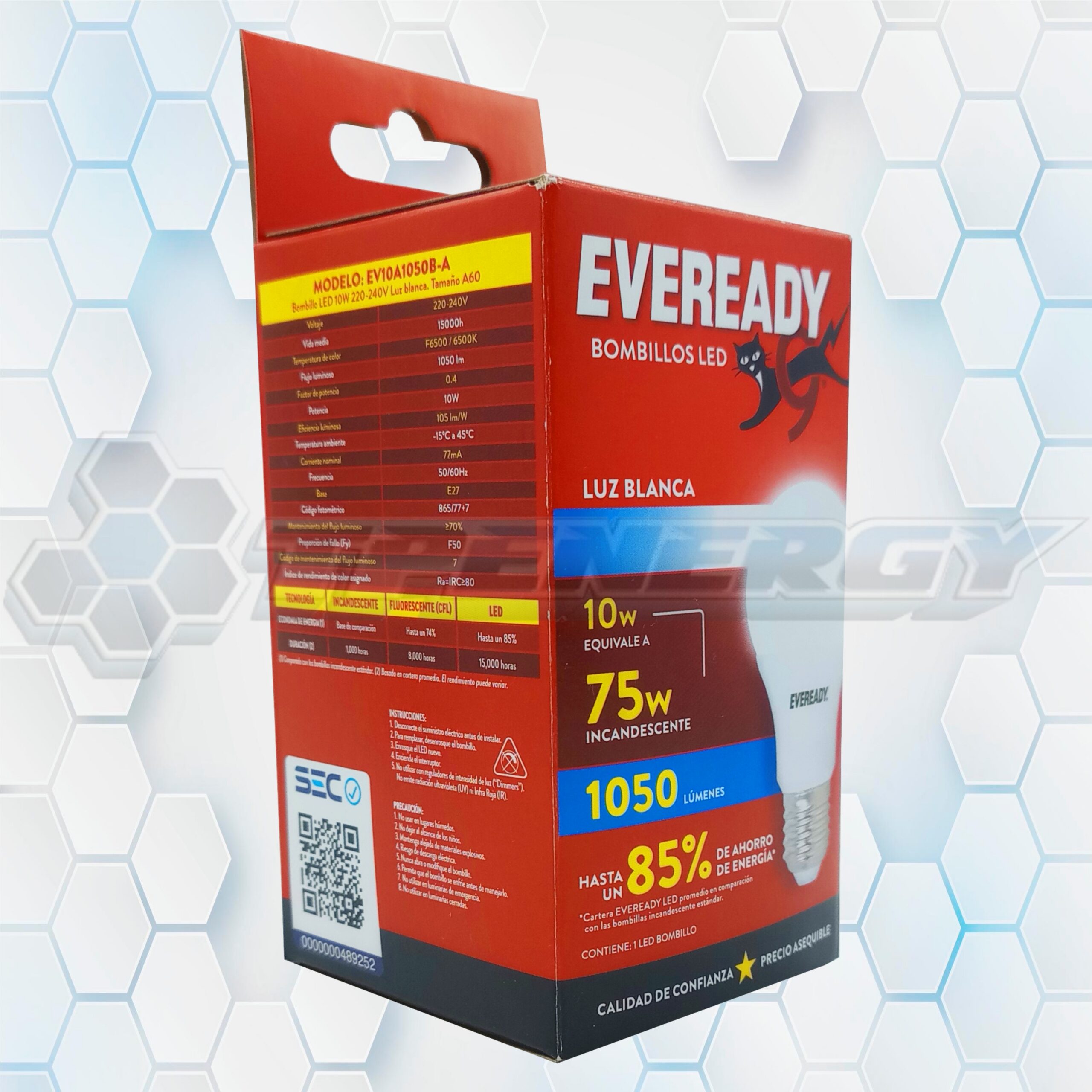 foco lampara led 10w 1050lúmenes equivale a 75w eveready Foco Lampara LED 10w 1050Lúmenes Equivale A 75w Eveready