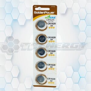 Batería Botón Litio CR162 Golden Power 3Volt BL5