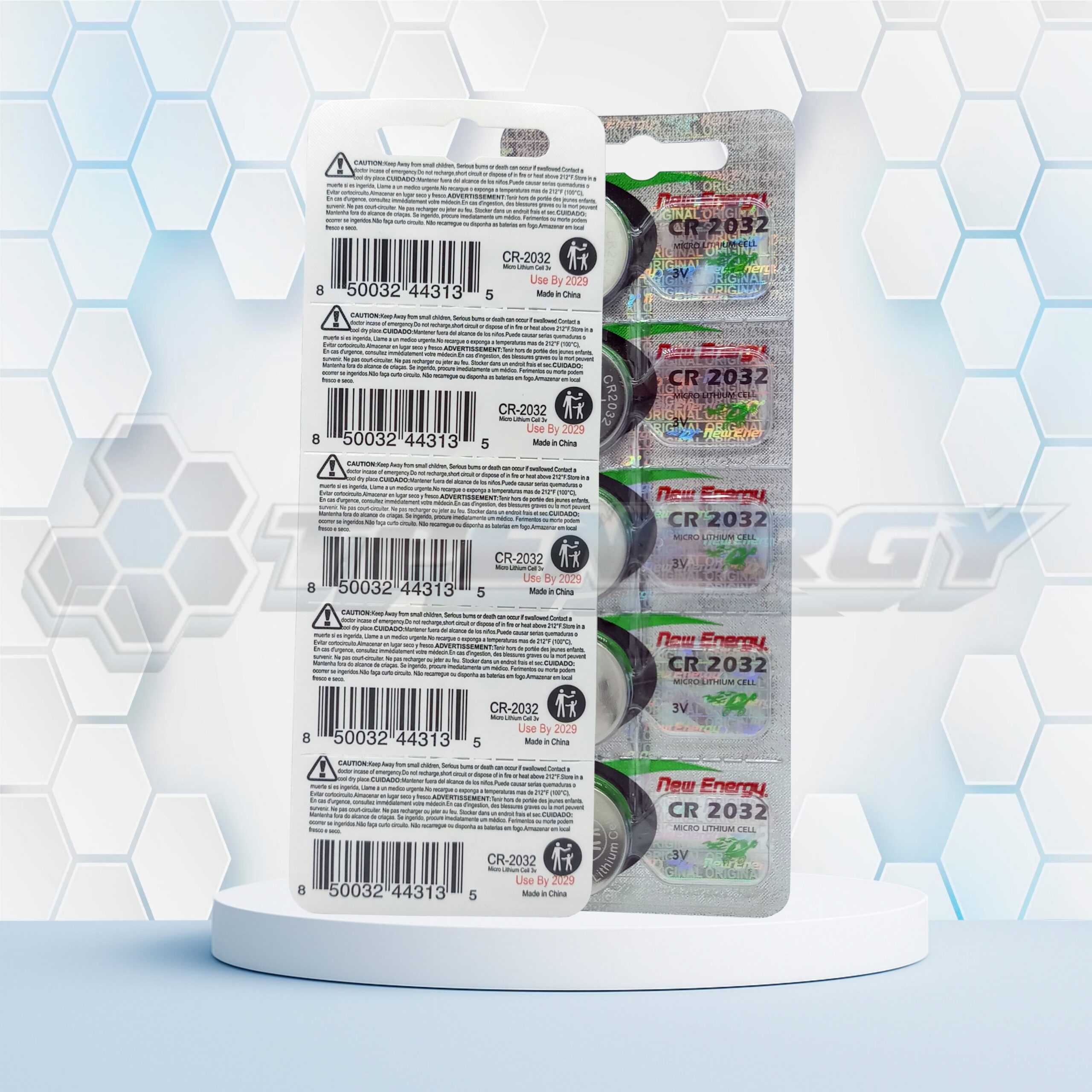 Batería Pila Botón CR2032 New Energy 3 Volt BL5 Batería Pila Botón CR2032 New Energy 3 Volt BL5