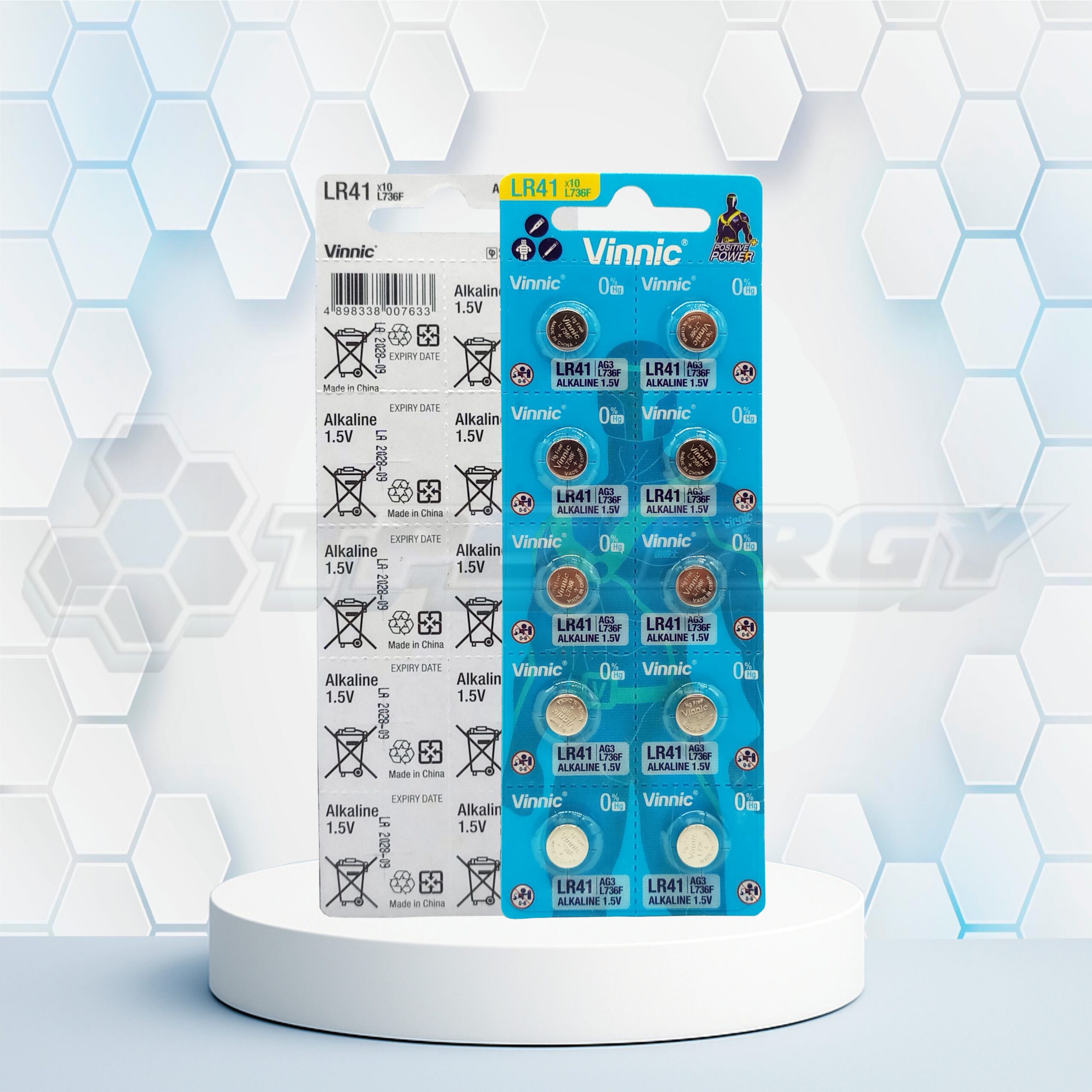 Pila Botón Alcalina LR41 L736F AG3 1.5 V. Vinnic BL10 Pila Botón Alcalina LR41 L736F AG3 1.5 V. Vinnic BL10