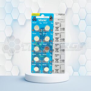 Pila Botón Alcalina LR55 L1131F AG10 1.5 V. Vinnic BL10