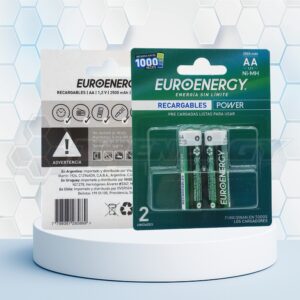 Pila AA Ni-Mh 2500mAh 1.2 V. Recargable Euroenergy BL2