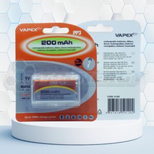 Batería Recargable 9 V. 6F22 200mAh Ni-Mh Vapex