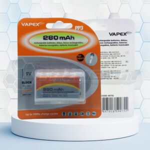 Batería Recargable 9 V. 6F22 280mAh Ni-Mh Vapex