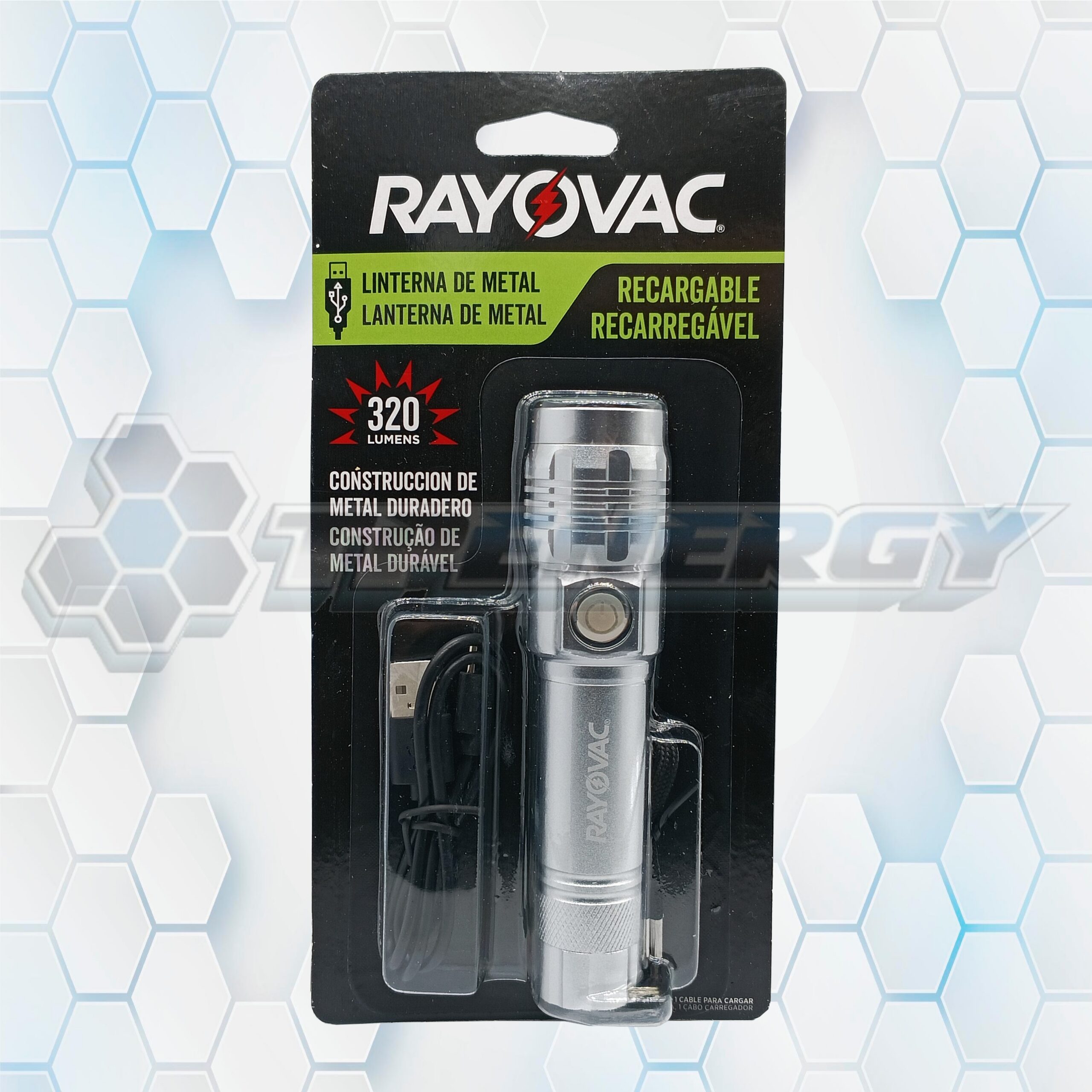 Linterna Metálica Led Recargable ROVVMHAL8 320 Lúmenes RAYOVAC Linterna Metálica Led Recargable ROVVMHAL8 320 Lúmenes RAYOVAC